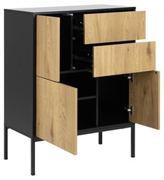 Komoda SEAFORD III Czarny Dąb Naturalny