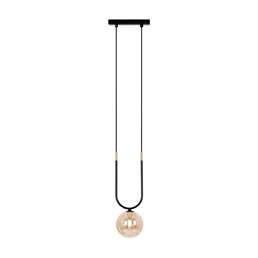 Lampa Wisząca GOLDI K-5595 Czarny/Złoty/Bursztynowy