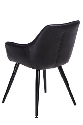 Krzesło Rox Czarne/Czarne Ekoskóra