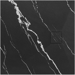 Brodzik Prysznicowy MAGNUM CARRARA 90x90 Czarny