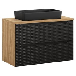 Zestaw Meblowy SLIM 90cm Dąb Olejowany/Czarny Mat