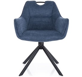 Krzesło REMO Brego Czarny Mat/Granatowy 86