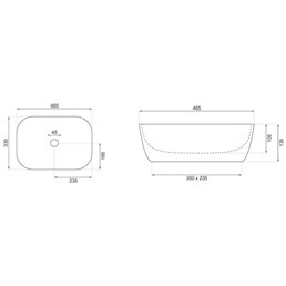 Umywalka Nablatowa BELINDA MARRONE MATT Beżowy