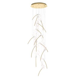 Lampa Wisząca TULIPPE 14 DISC Złoty