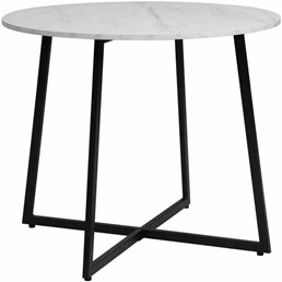 Stół LUNA fi90 Czarny/Biały