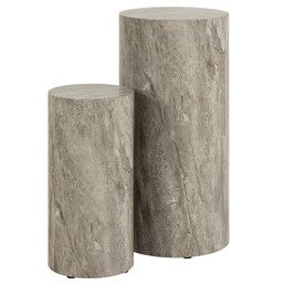 Zestaw 2 Stolików DICE Fi34cm Szary