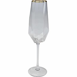 Komplet (4 szt.) Kieliszek do Szampana DIAMOND RIM 360ml