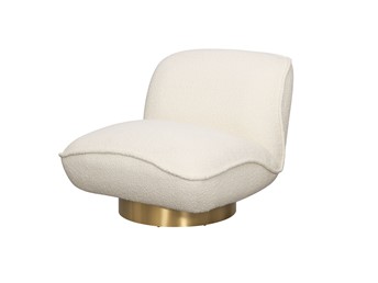 Fotel NUA N18-1 Biały/Złoty