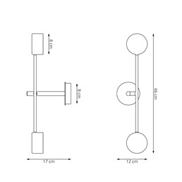 Kinkiet NATSU K1 Czarny