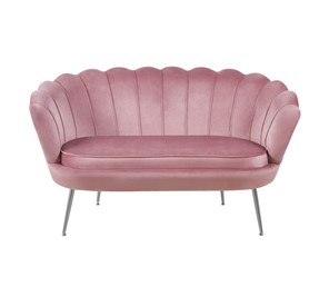 Sofa SF1-FX Różowy/Chrom