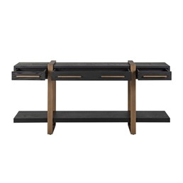 Kredens CAMBON Czarny/Naturalny