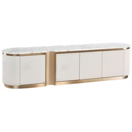 Komoda RTV STILIG ST916F Ecru/Złoty