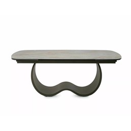 Stół Rozkładany CASABLANCA Ceramic (274-198)x98cm Beż Połysk/Miedziany