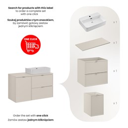 Zestaw Meblowy TRUST 100cm Kaszmirowy Mat