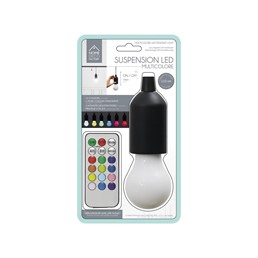 Lampa Wisząca Żarówka Multikolor Czarny