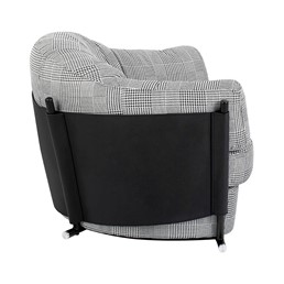 Fotel ROGER Biały/Czarny Pepitka