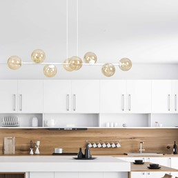 Lampa Wisząca ROSSI 8 Biały/Miodowy