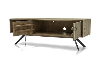 Komoda RTV Massa L01 45x160x55 Czarny/Brązowy