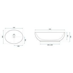 Umywalka Nablatowa CAROLA OMBRE Brązowy