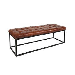 Ławka Pikowana AVOLA AV1730-76 Czarny/Brązowy