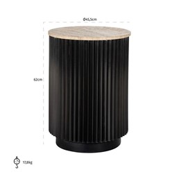 Stolik Kawowy HAMPTON 45 Czarny