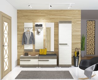 Szafka na buty BLANCO 21N Sosna śnieżna/MDF New Grey