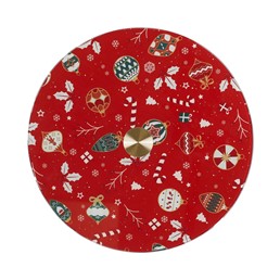 Taca Obrotowa na Ciasto 28cm Czerwony