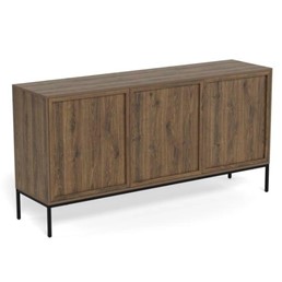 Komoda PALMDALE 158 cm Dąb Dymiony/Czarny