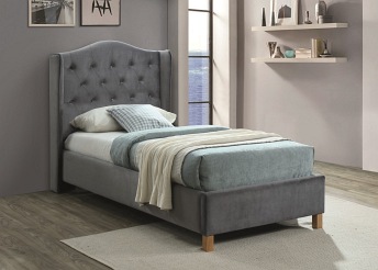 Łóżko ASPEN Velvet 90x200 Szary Bluvel 14