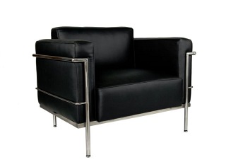 Fotel Soft czarna skóra TP