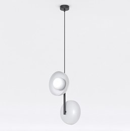 Lampa Wisząca VANILA 2 Czarny/Szary