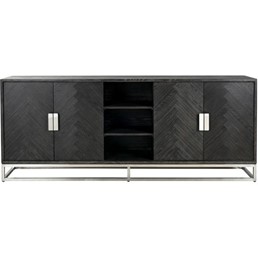 Komoda BLACKBONE SILVER Chrom/Czarny