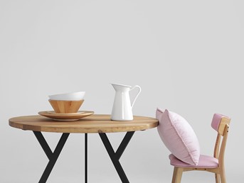 Stół Jadalniany ZX SOLID WOOD fi120 Dąb/Czarny