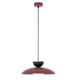 Lampa Wisząca MULAN 1 Burgundowy/Czarny