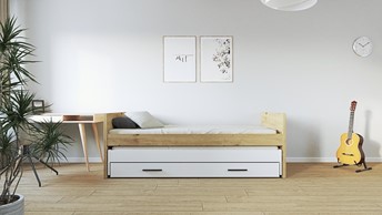 Łóżko VERSO F/1S (moduł) 90x200 Dąb Artisan