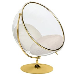 Fotel BUBBLE STAND 2 Gold Velvet/Beż