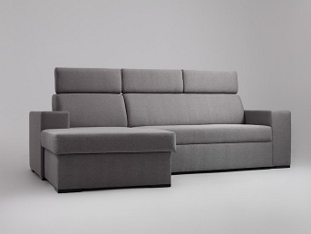 Narożnik Rozkładany Atlantica L 250x160 Stalowy/Orzech