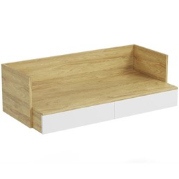 Biurko MOBIUS 2S Naturalny/Biel Alpejska