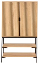 Regał JAIPUR Dąb Naturalny/Czarny