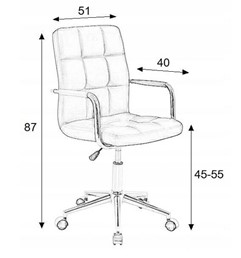 Fotel Obrotowy Q-022 Ekoskóra Biały