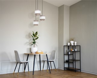 Lampa Wisząca CEZAR K-5272 Biały/Beżowy