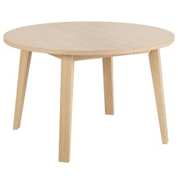 Stół A-LINE Fi120cm Dąb Bielony z Dodatkowymi Blatami