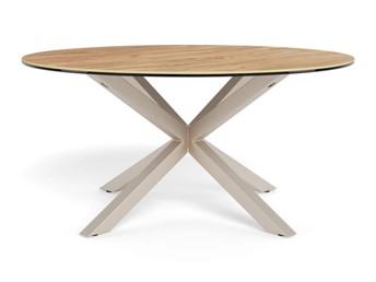 Stolik Kawowy HEAVEN fi82 Dąb Naturalny/Beżowy