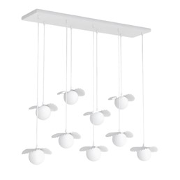 Lampa Wisząca FLORA 9 Biały/Opal