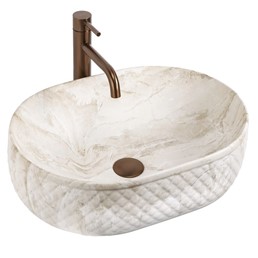 Umywalka Nablatowa OKTAWIA KALLISTO Beżowy