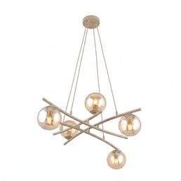 Lampa Wisząca ESSA 5 Beżowy/Miodowy