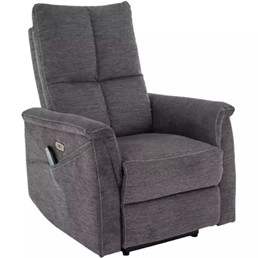 Fotel Rozkładany NEPTUN M Brego Ciemny Szary/Czarny