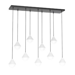 Lampa Wisząca GIRO 9 Czarny/Biały