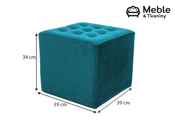 Puf LORI Velvet Turkus Bluvel 85