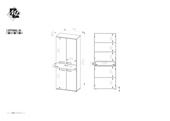 Szafa OPTIMAL 02 Sonoma